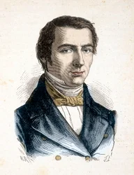 Claude Frederic Bastiat teórico liberal clásico, economista político - Retrato de Frederic Bastiat, Economista (1801 - 1850) - en “Les Contemporains”, finales del siglo XIX