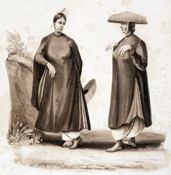 Mujeres cochinés. Vietnam c. 1850
