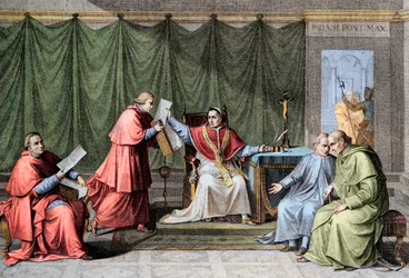 Concordato de 1801 - Firma del Concordato entre Francia y la Santa Sede, por el Papa Pío VII (Pius) (1742-1823), 15 de agosto