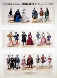 Vestuario de “Rigoletto” de Giuseppe Verdi, basado en la novela “El Rey se divierte” de Victor Hugo