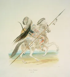 Indio cuervo, c.1843-50 (acuarela)