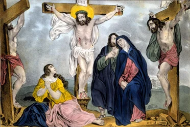 Crucifixión por James Baillie (1838 - 1855) - Grabado alrededor de 1846
