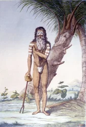 Cultura, civilización y sociedad india: retrato de un faquir, India