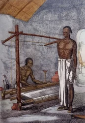 Cultura, civilización y sociedad india: el tejedor en India.