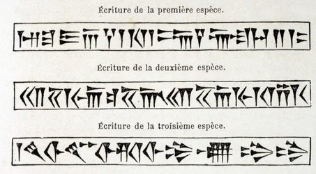 Escritura cuneiforme, “Tour du monde” 1er semestre 1863