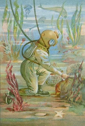Buzo de aguas profundas, c.1890