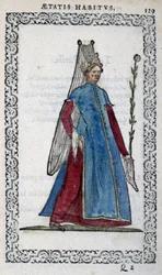 Demoiselle de Turk - en “Habits et effigies” de Jean Sulperius
