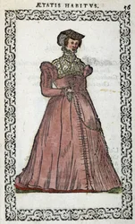 Demoiselle française - en “Habits et effigies” por Jean Sulperius