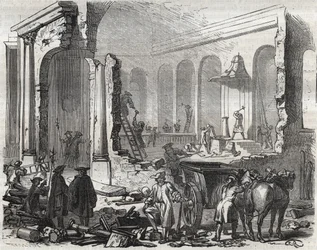 Demolición del templo de Charenton en noviembre de 1685 tras la Revocación del Edicto de Nantes, 18 de octubre