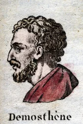Demóstenes, en griego antiguo Demóstenes (Atenas -384 - Calaurie -322), uno de los grandes oradores áticos, político ateniense