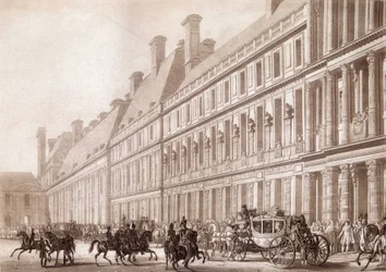 Partida del Napoleon du Louvre para su coronación.