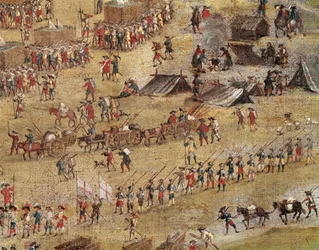(detalle) de las tropas de Richelieu durante el asedio de La Rochelle