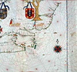(detalle) de un mapa de Labrador (Markland), Canadá oriental