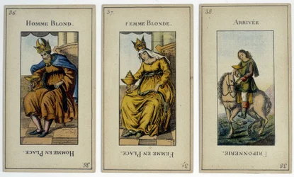 Cartas de tarot adivinatorias, principios del siglo XIX (?)