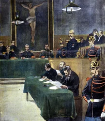 Caso Dreyfus, el comandante Esterhazy en el Consejo de Guerra