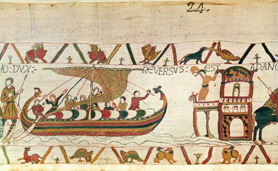 El conde Harold regresa a Inglaterra, Tapiz de Bayeux