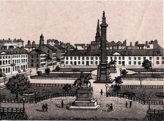 Edimburgo, Escocia: vista de George Square en Edimburgo. en "El mundo ilustrado 168 vistas" Sin fecha (finales del siglo XIX)