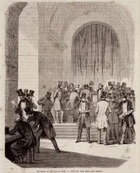 Elecciones del 23 de abril de 1848: sala de votación en una sección