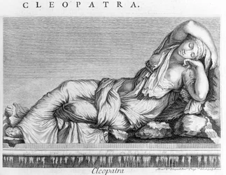 Grabado representando a Cleopatra (-69 - -30). s.d. Siglo XIX.