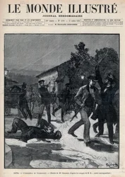 Acontecimientos en Bulgaria: el asesinato del señor Beltchef en presencia de Stefan Stambolov (1854-95) - Sofía