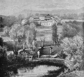 Vista exterior de la piscifactoría de Huningue. En “Álbum de la Ciencia”, Éditions Jouvet