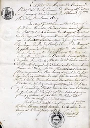 Extracto del registro de nacimiento del Estado Civil del municipio de Dommyrot, copia certificada del 2 de febrero.