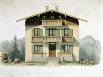 Fachada de una casa alemana