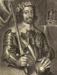 Ferdinand III, Emperador del Sacro Imperio Romano - Ferdinand III de Habsburgo 1608-1657 - grabado siglo XVII
