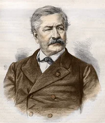 Ferdinand de Lesseps (1805 - 1894), grabado, Colección Bianchetti