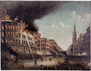 Incendio del Museo Americano de Barnum, Nueva York (?)