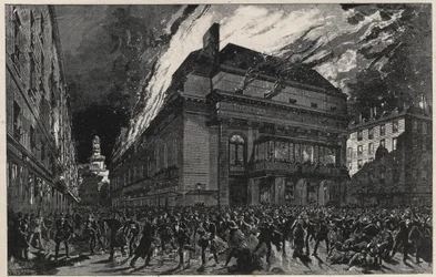 Incendio de la Ópera Cómica en París el 25 de mayo