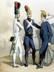Bomberos en uniforme - ca. 1850