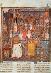 Primera Cruzada: el asedio y la captura de Jerusalén por los cruzados liderados por Godofredo de Bouillon en 1099
