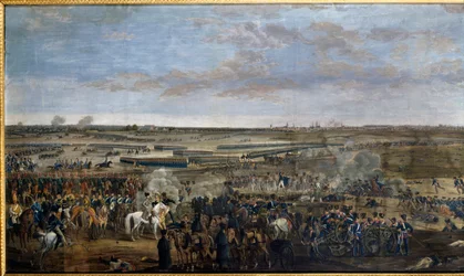 Primer Imperio: Emperador Napoleón I (1769-1821) (en el caballo blanco) en la Batalla de Leipzig, 16-19 de octubre