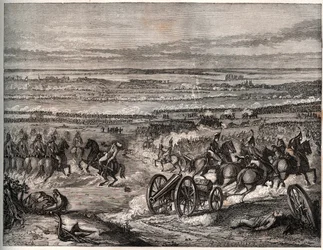 Primera coalición: Batalla de La Favorita (Italia), enero de 1797, entre las tropas francesas de Napoleón y el ejército austríaco durante la primera campaña italiana (1796-1797) - La Batalla de La Favorita, Italia, 25 Nivose, Año 5 (enero de 1797). Un en