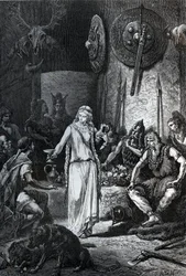 Fundación de Marsella, 600 a.C.: El día de la llegada de los marineros griegos, el jefe de los Nams organiza una comida durante la cual su hija Gyptis (o Petta) debe elegir a su esposo entregándole una copa. Los griegos fueron invitados a unirse al banquet