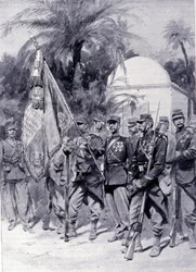 Soldados de la legión extranjera en uniforme. 1878