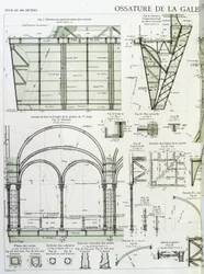 Marco de la galería en el primer piso de la Torre Eiffel - diseño industrial