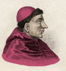 Francisco Jiménez de Cisneros (Gonzalo Jiménez de Cisneros) (1436-1517) cardenal, reformador religioso y estadista español. Grabado del siglo XIX