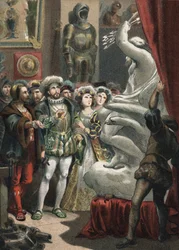 Francisco I (1494-1547), Rey de Francia, con el escultor italiano Benvenuto Cellini (El Culto de la Hermosura)