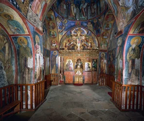 Paredes frescas (1192), Iglesia de Panayia Tou Araka (Iglesia de Nuestra Señora del Guisante), Lagoudhera, Montañas Troodos, Chipre