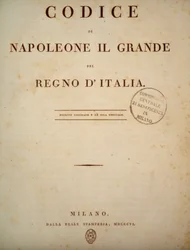 Frontispicio del Código de Napoleón. en 1806