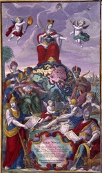 Frontispicio del “Atlas Nouveau” por Seutter Georges Mattaus