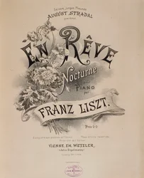 Frontispicio de la partitura “En rêve” de Franz Liszt (1811-1886) Siglo XIX. Bolonia, museo cívico musical