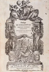 Frontispicio de Dialogo della musica antica e della moderna de Vincenzo Galilei