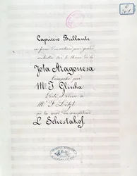 Portada de Capriccio brillante sobre el tema de Jota Aragonesa (Obertura española No.1) de Mikhail Glinka