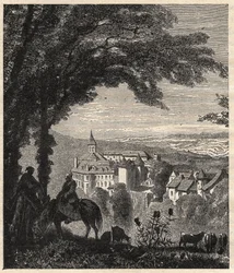 Gargilesse-Dampierre - Indre - Francia - grabado en 