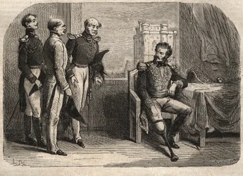 General Daumesnil negándose a rendir el Castillo de Vincennes, Francia
