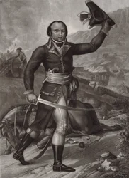 El General Thomas-Alexandre Dumas en uniforme de oficial del ejército republicano francés - Alexandre Davy de la Pailleterie llamado Dumas (1762-1806) oficial francés padre del escritor francés Alexandre Dumas Padre - el general Thomas Alexandre Davy de la