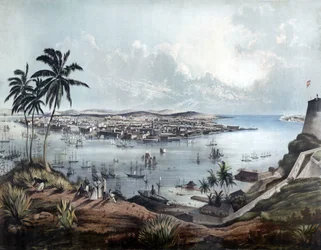 Vista general de La Habana (Cuba) en 1850.